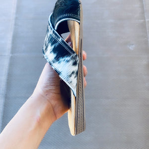 Cowhide sandals